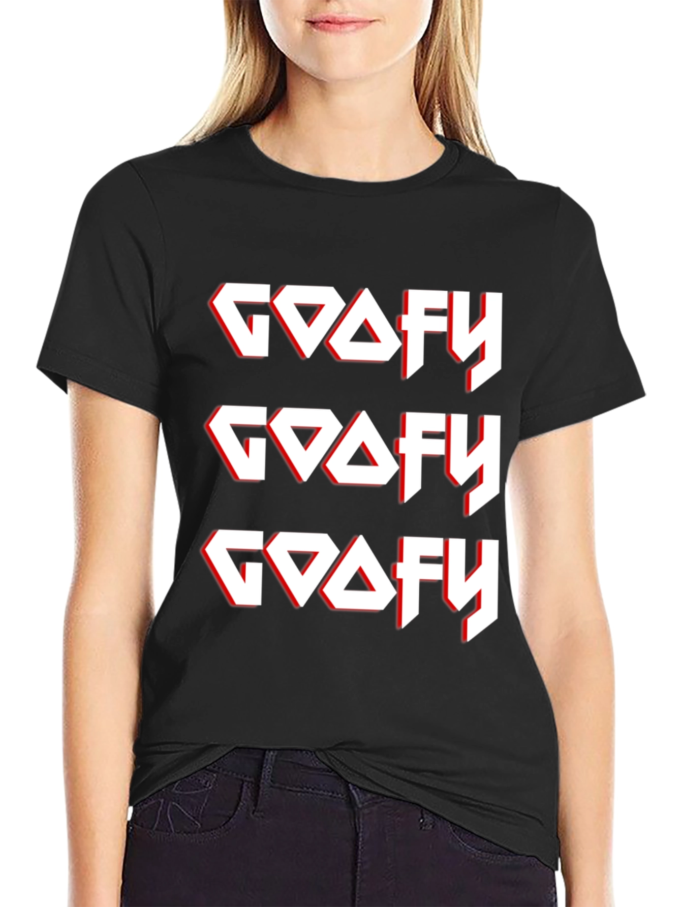 Camiseta Negra GOOFY Diseño Gráfico