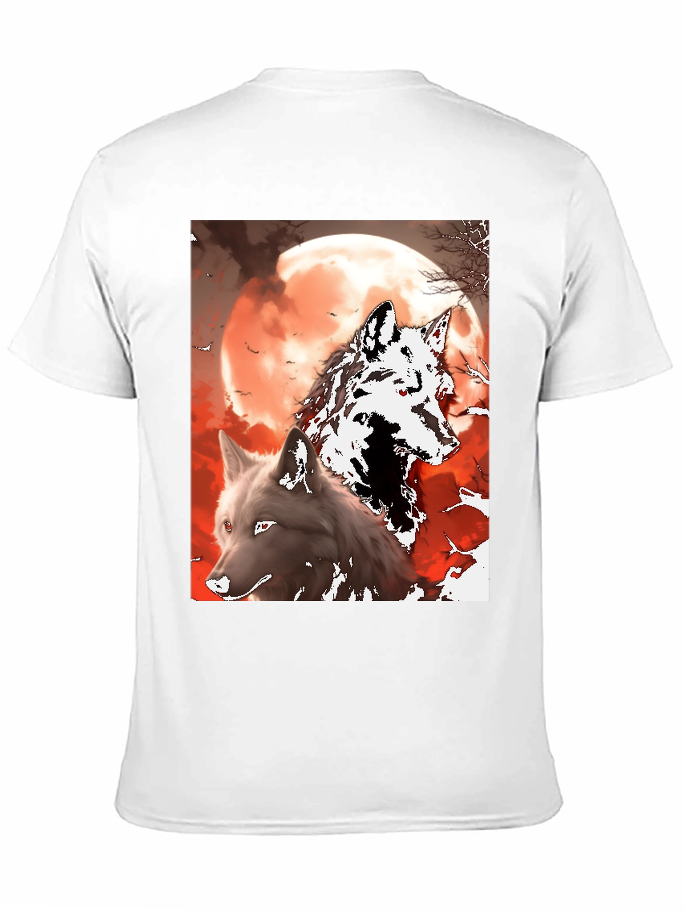 Camiseta Lobo y Luna Roja