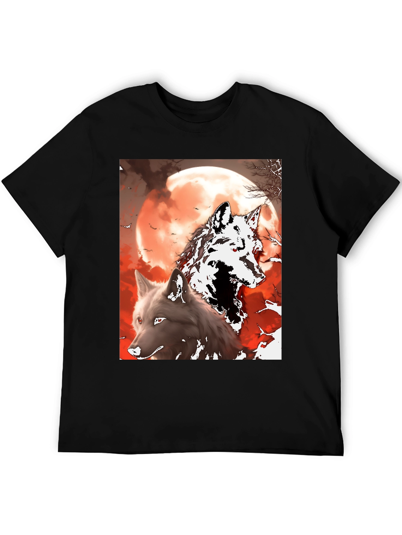 Camiseta Lobo y Luna Roja