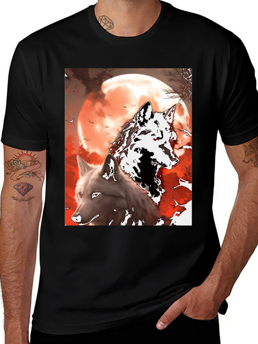 Camiseta Lobo y Luna Roja
