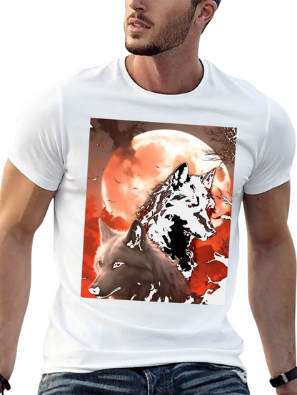 Camiseta Lobo y Luna Roja