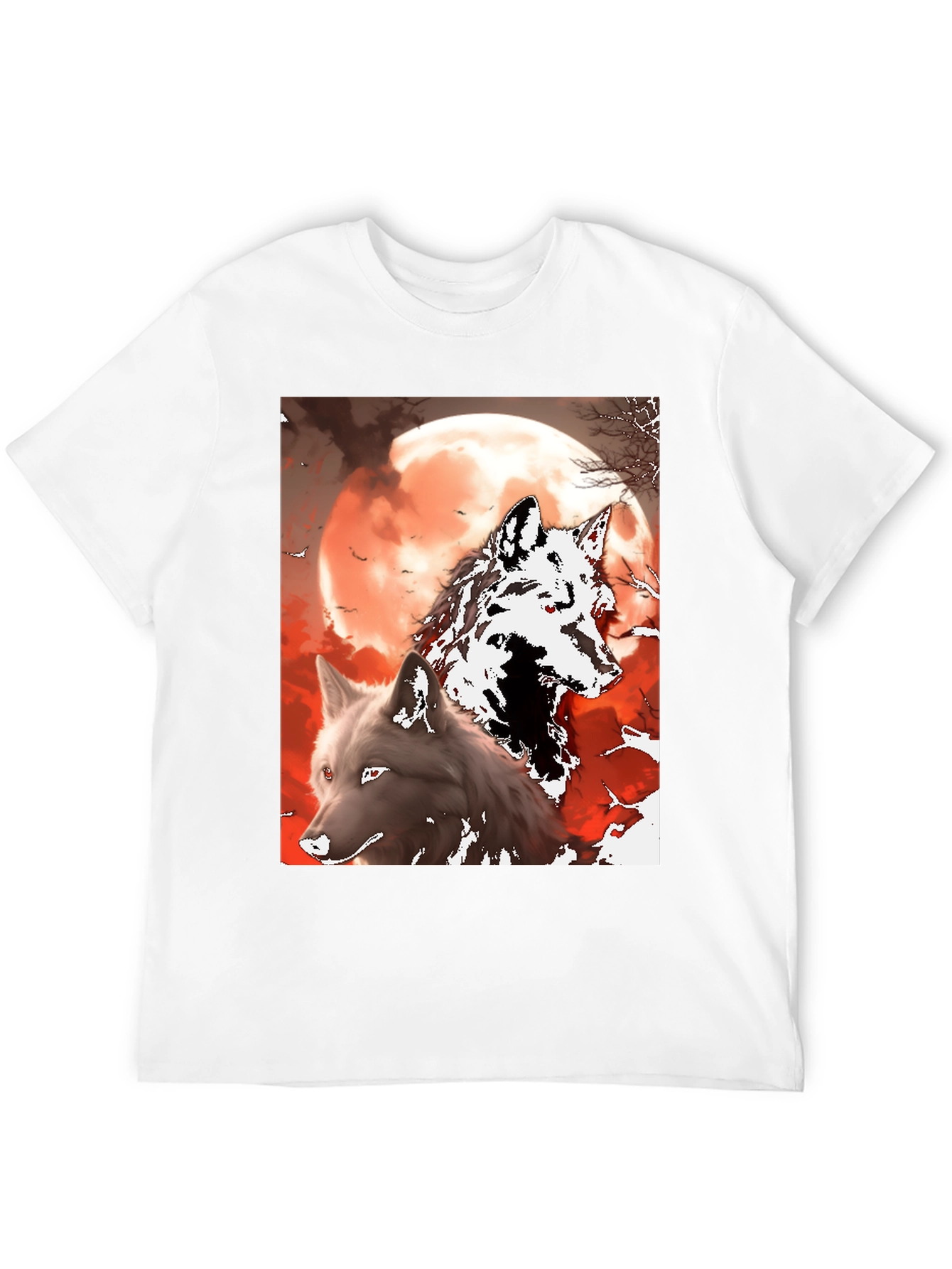 Camiseta Lobo y Luna Roja