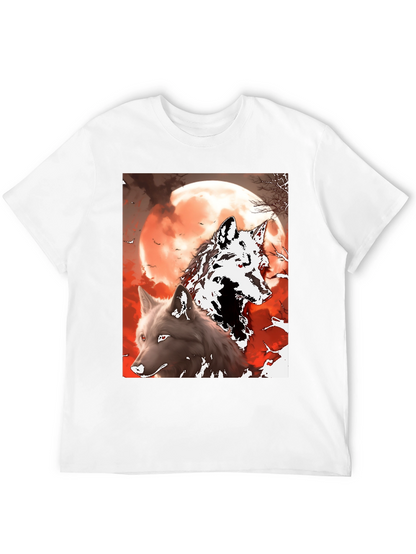 Camiseta Lobo y Luna Roja