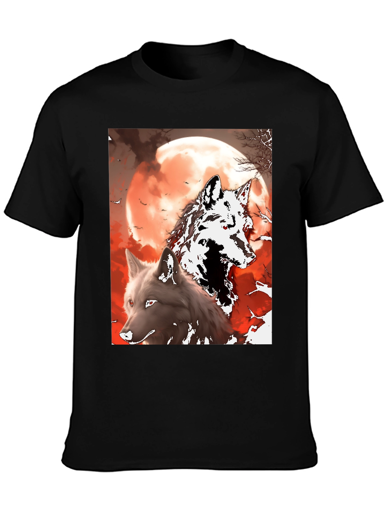 Camiseta Lobo y Luna Roja
