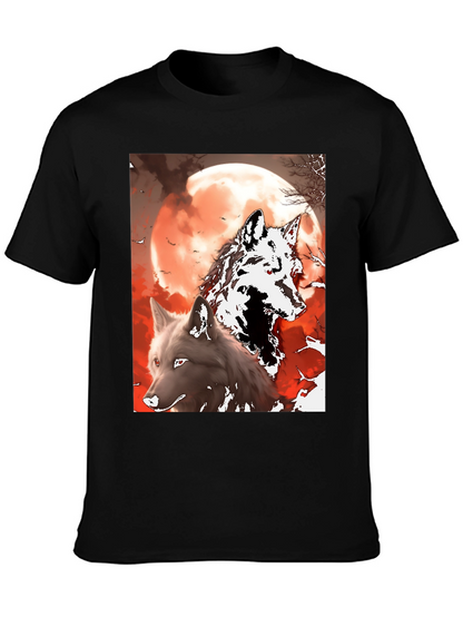 Camiseta Lobo y Luna Roja