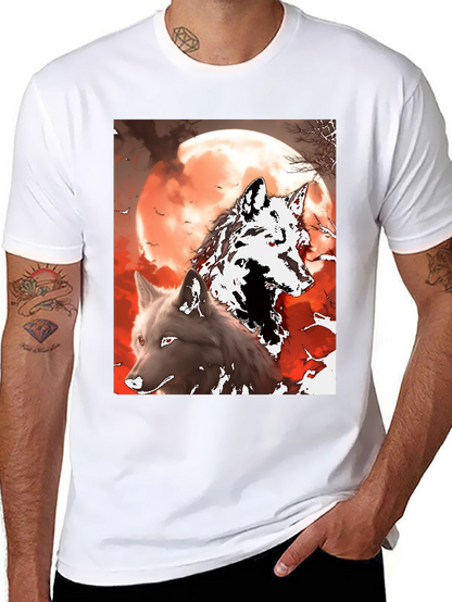 Camiseta Lobo y Luna Roja