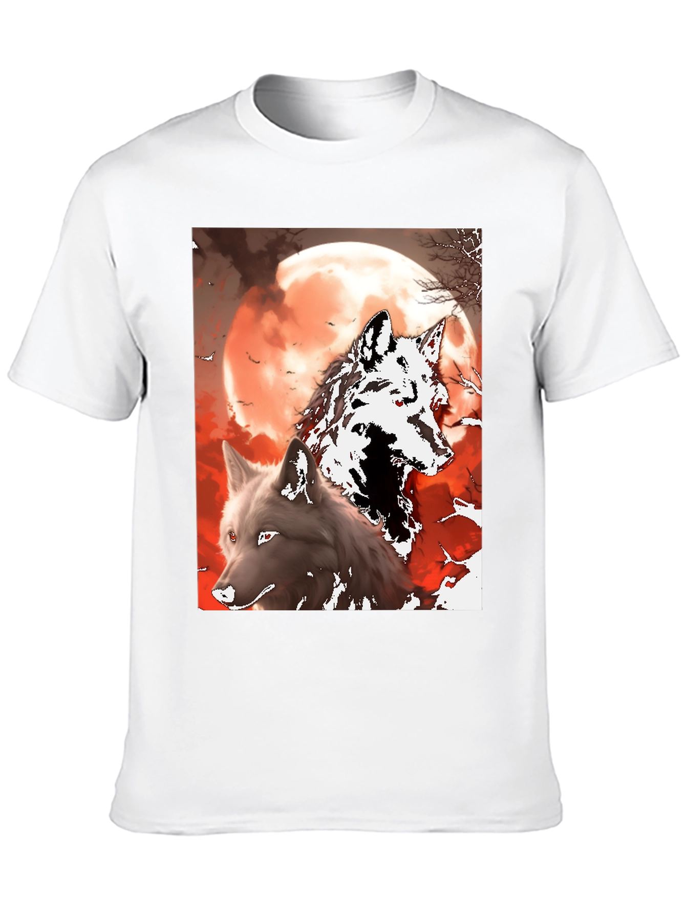 Camiseta Lobo y Luna Roja