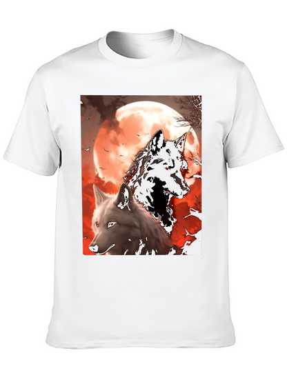 Camiseta Lobo y Luna Roja
