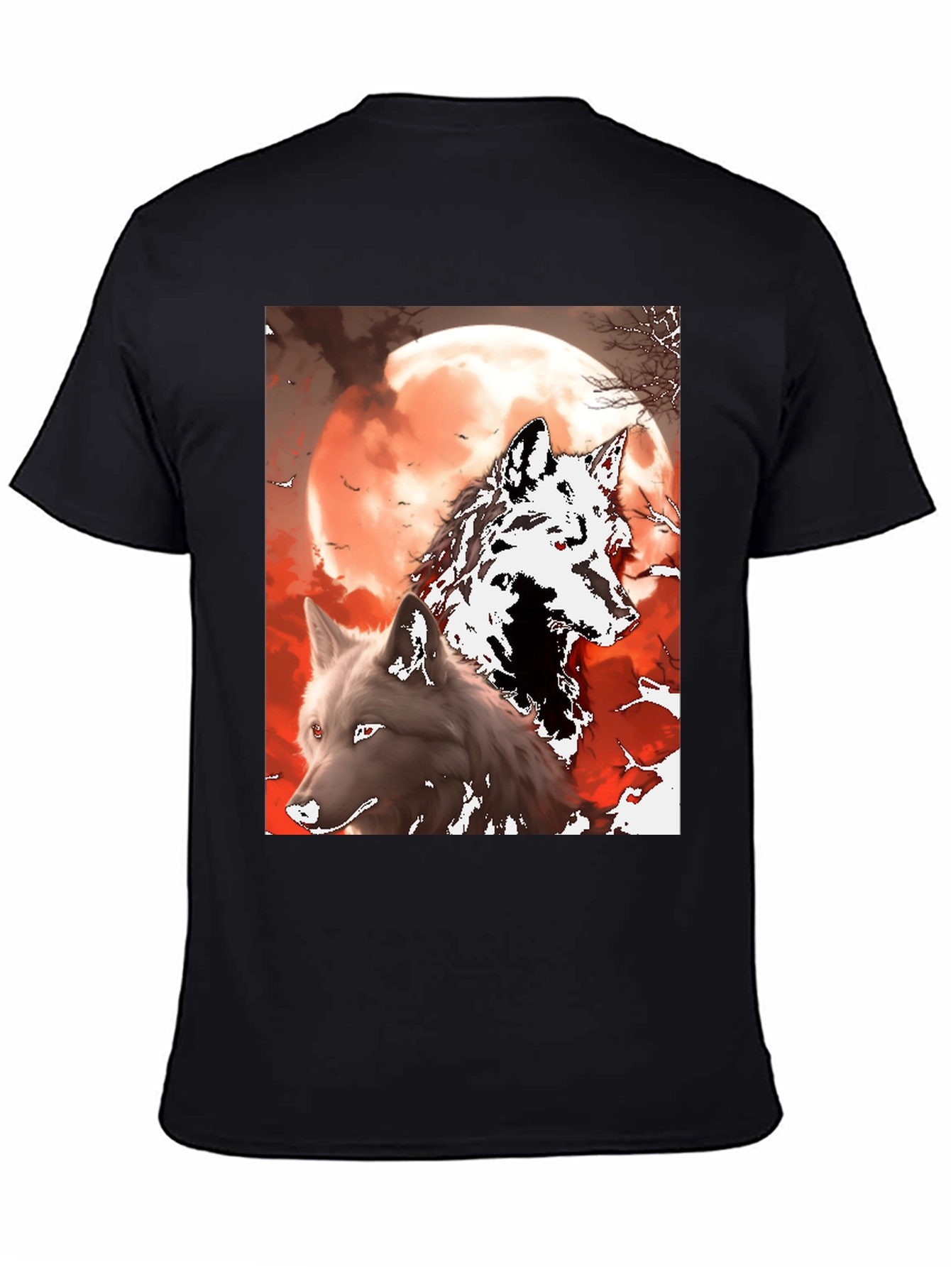 Camiseta Lobo y Luna Roja