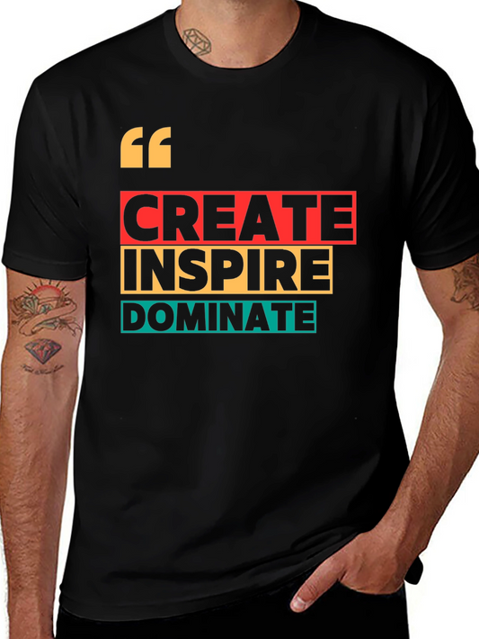 Camiseta Negra con Diseño Gráfico Inspirador