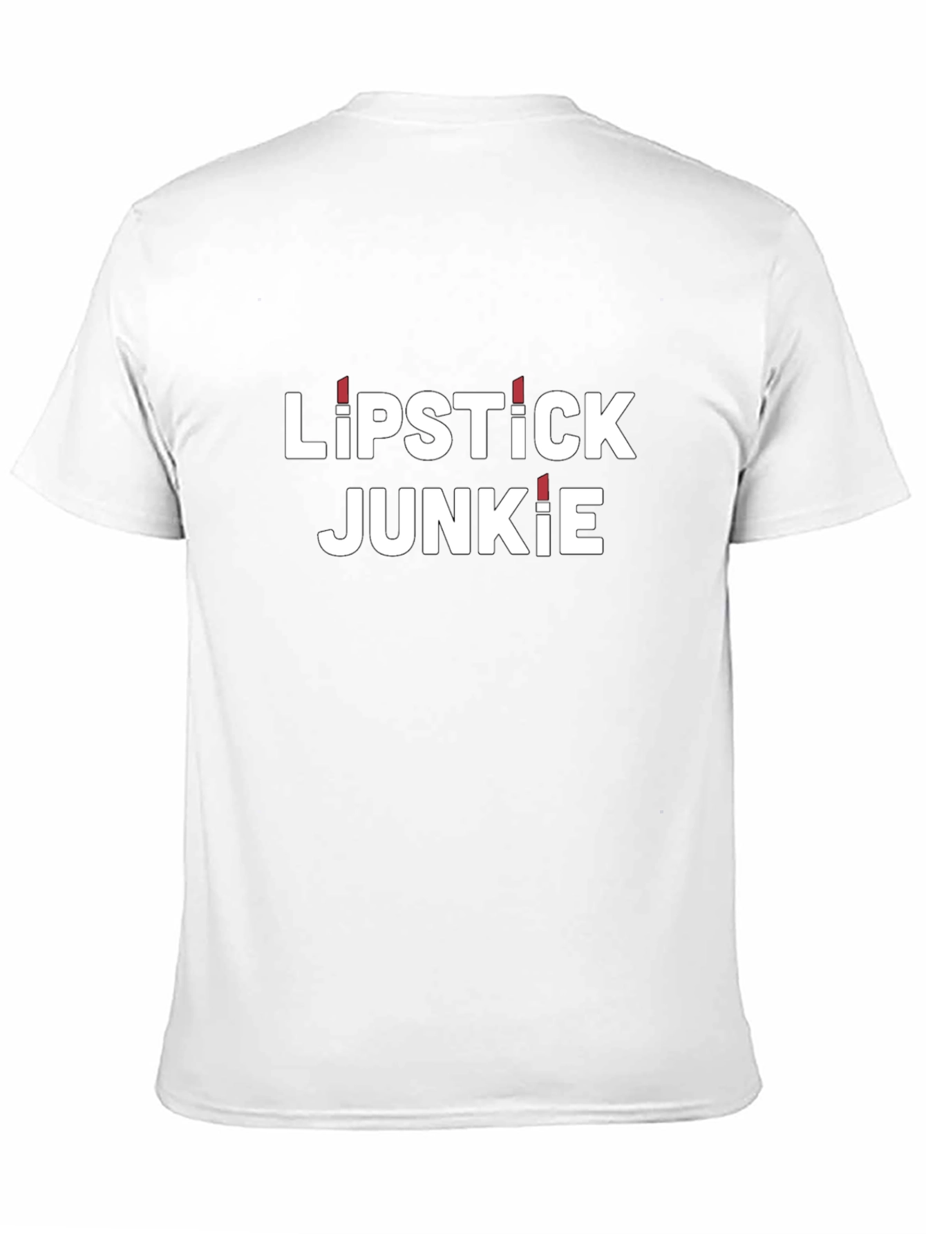 Camiseta Negra Lipstick Junkie para Amantes del Maquillaje