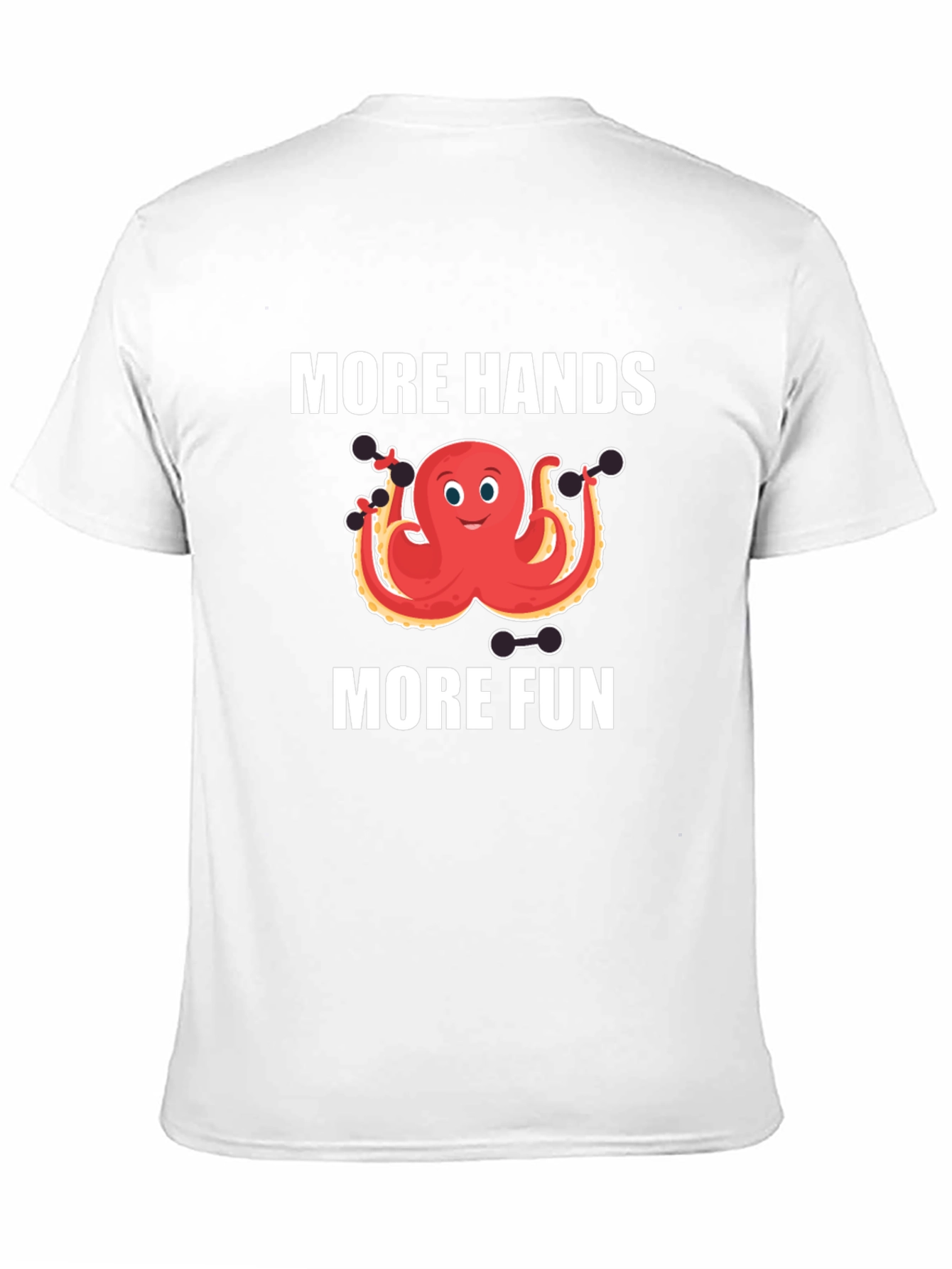 Camiseta Negra Más Manos Más Diversión Pulpo Gym