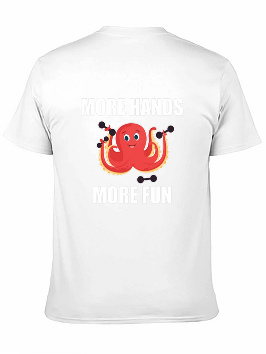 Camiseta Negra Más Manos Más Diversión Pulpo Gym