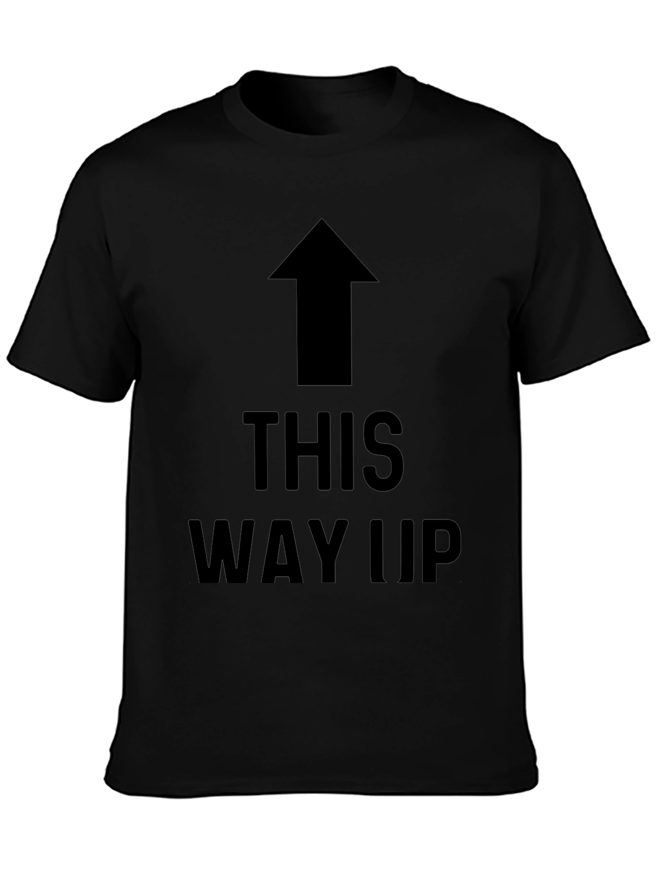 Camiseta Negra con Flecha THIS WAY UP