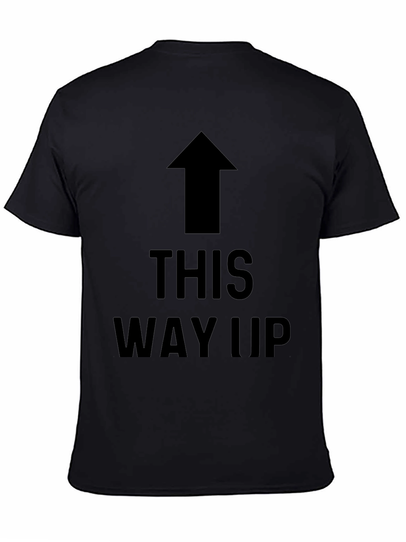 Camiseta Negra con Flecha THIS WAY UP