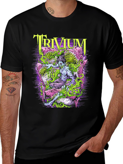 Camiseta Negra Trivium Diseño Artístico Único