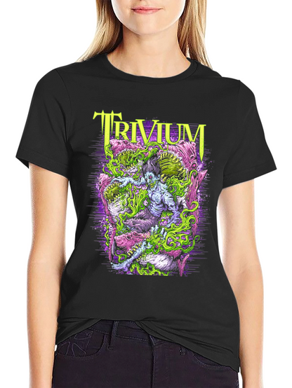 Camiseta Negra Trivium Diseño Artístico Único