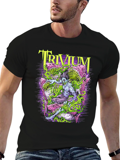 Camiseta Negra Trivium Diseño Artístico Único
