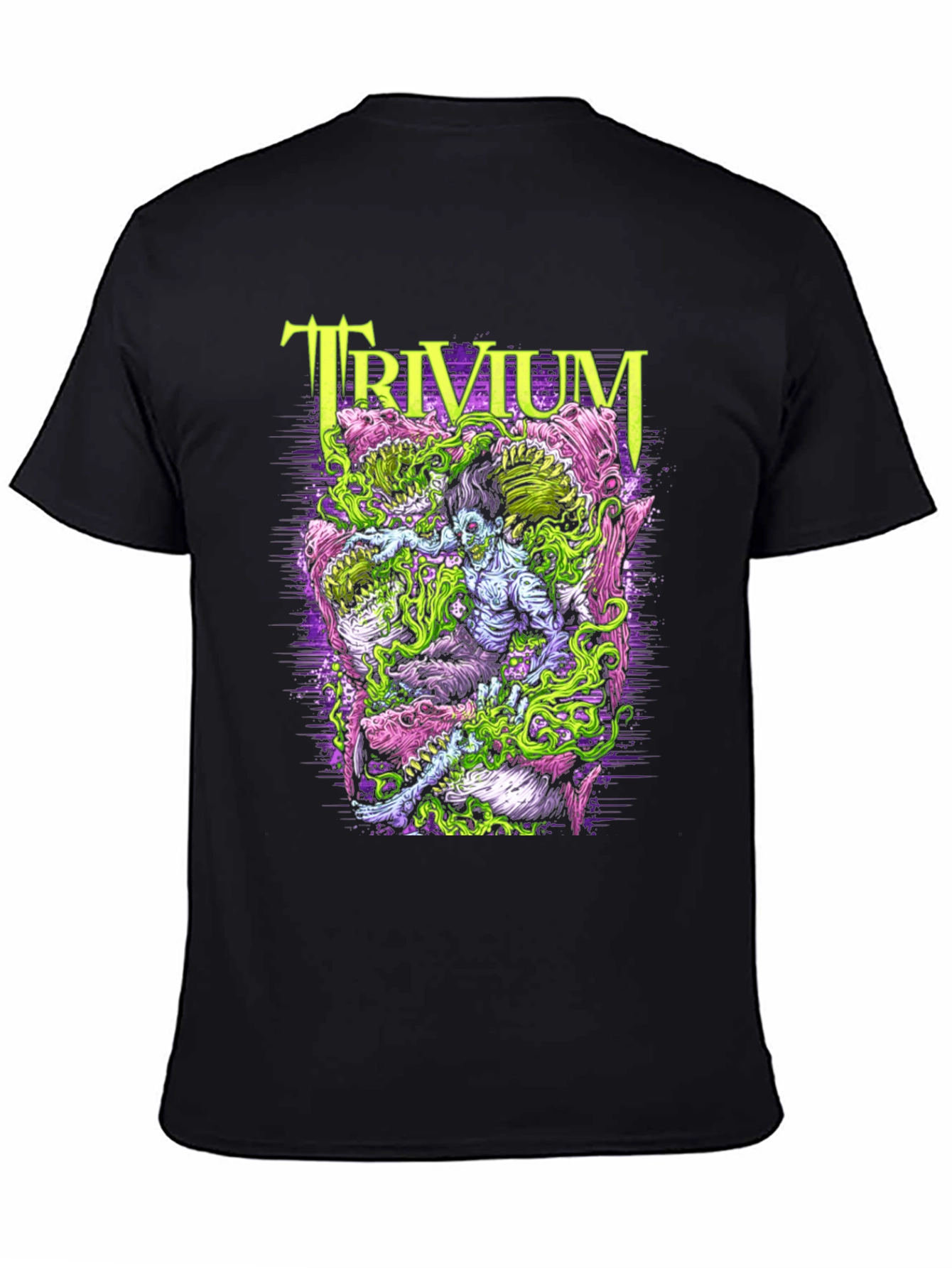 Camiseta Negra Trivium Diseño Artístico Único