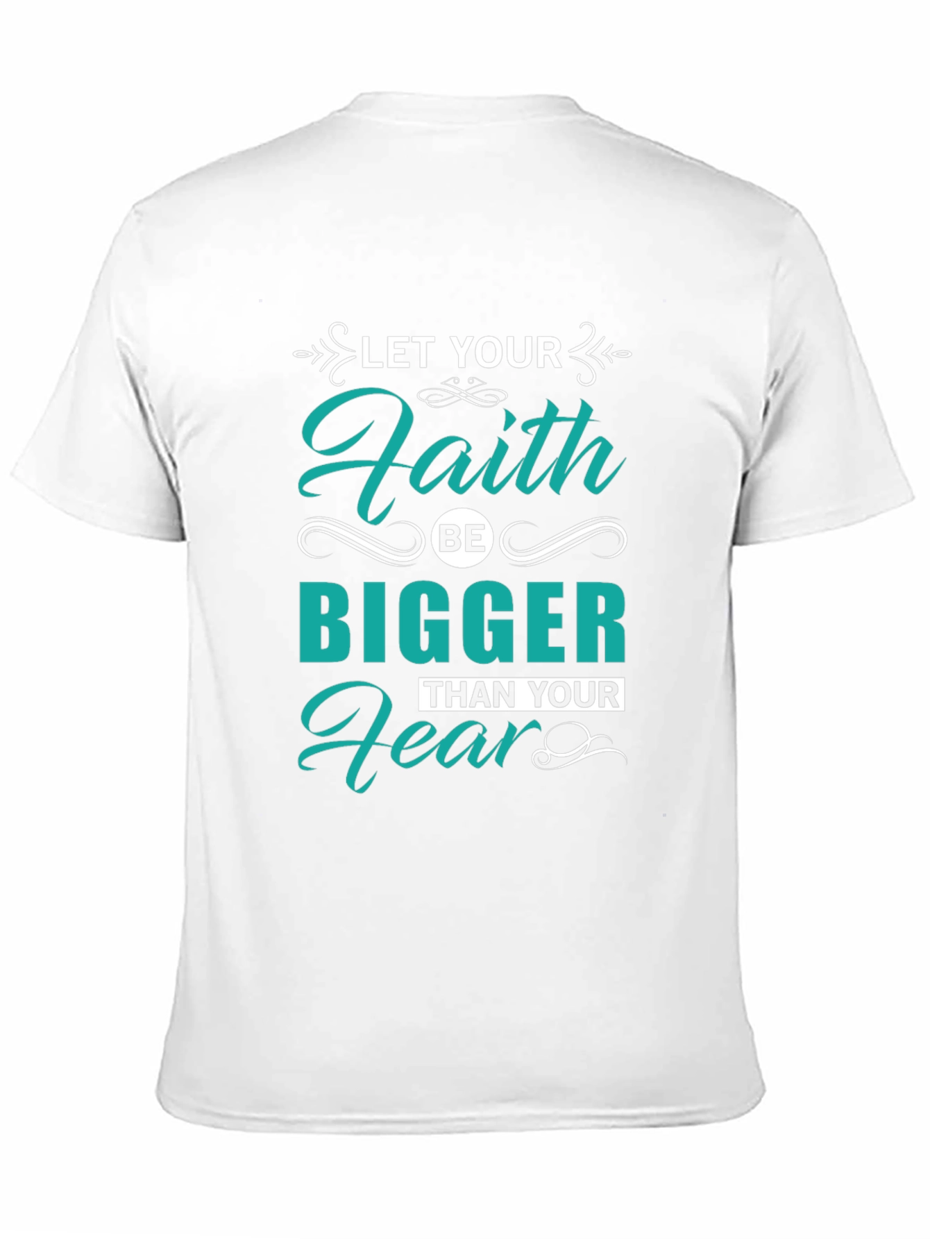 Camiseta Negra con Diseño Inspirador Fe