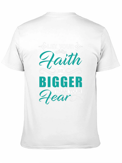 Camiseta Negra con Diseño Inspirador Fe