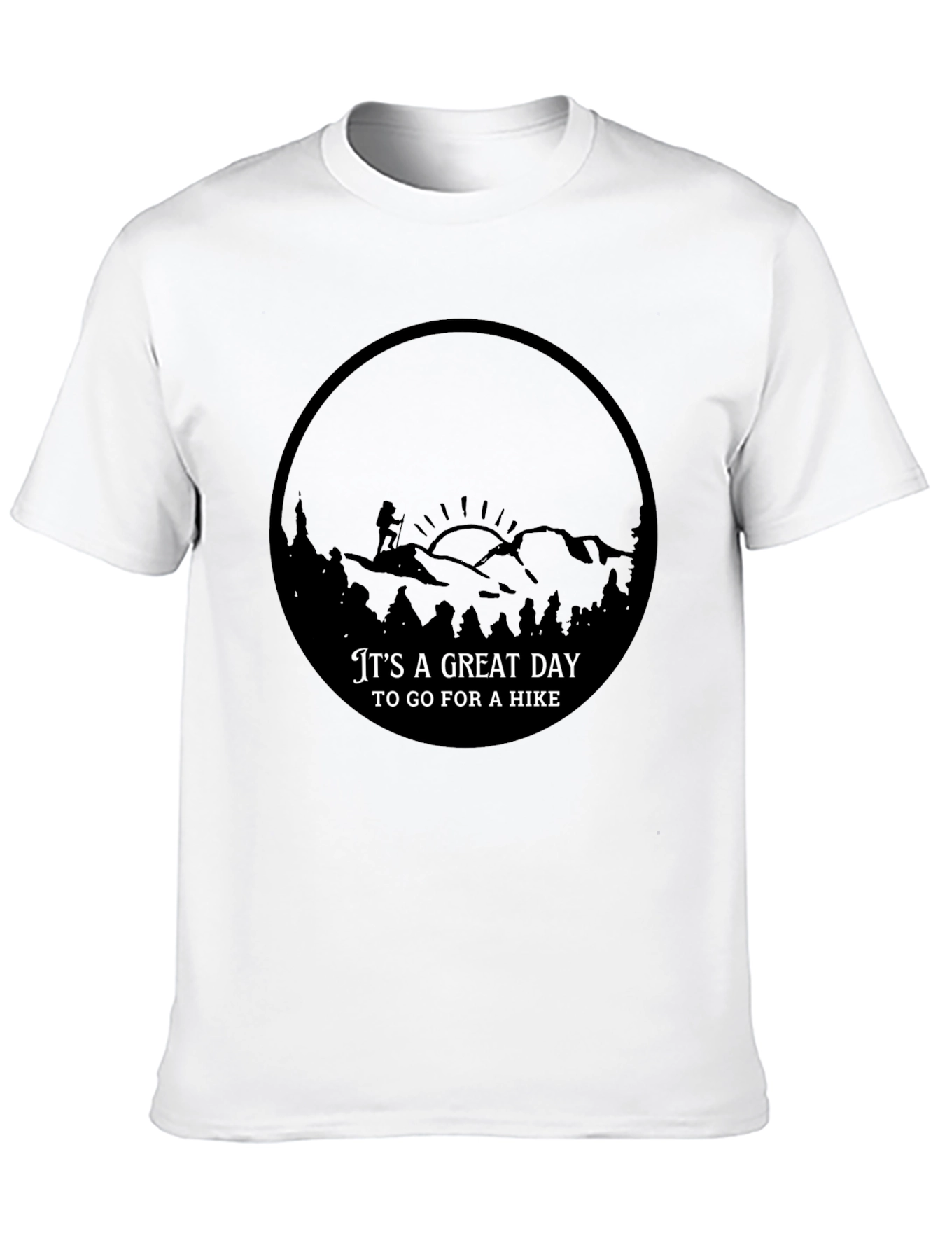 Camiseta Negra Diseño Aventura Senderismo