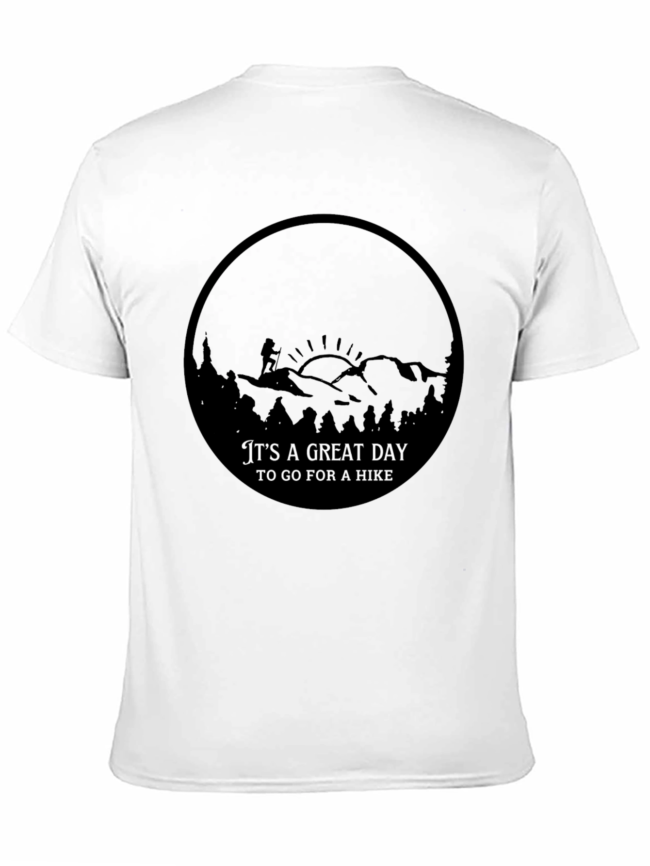 Camiseta Negra Diseño Aventura Senderismo