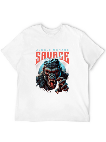 Camiseta Hombre Diseño Gorila Salvaje