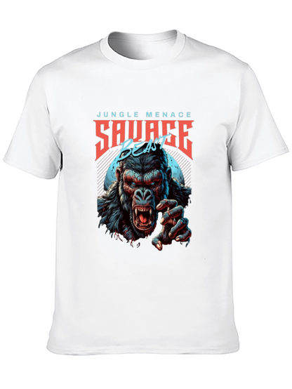 Camiseta Hombre Diseño Gorila Salvaje