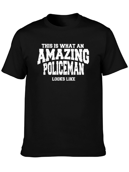 Camiseta Negra: ¡Así luce un policía asombroso!