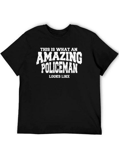 Camiseta Negra: ¡Así luce un policía asombroso!