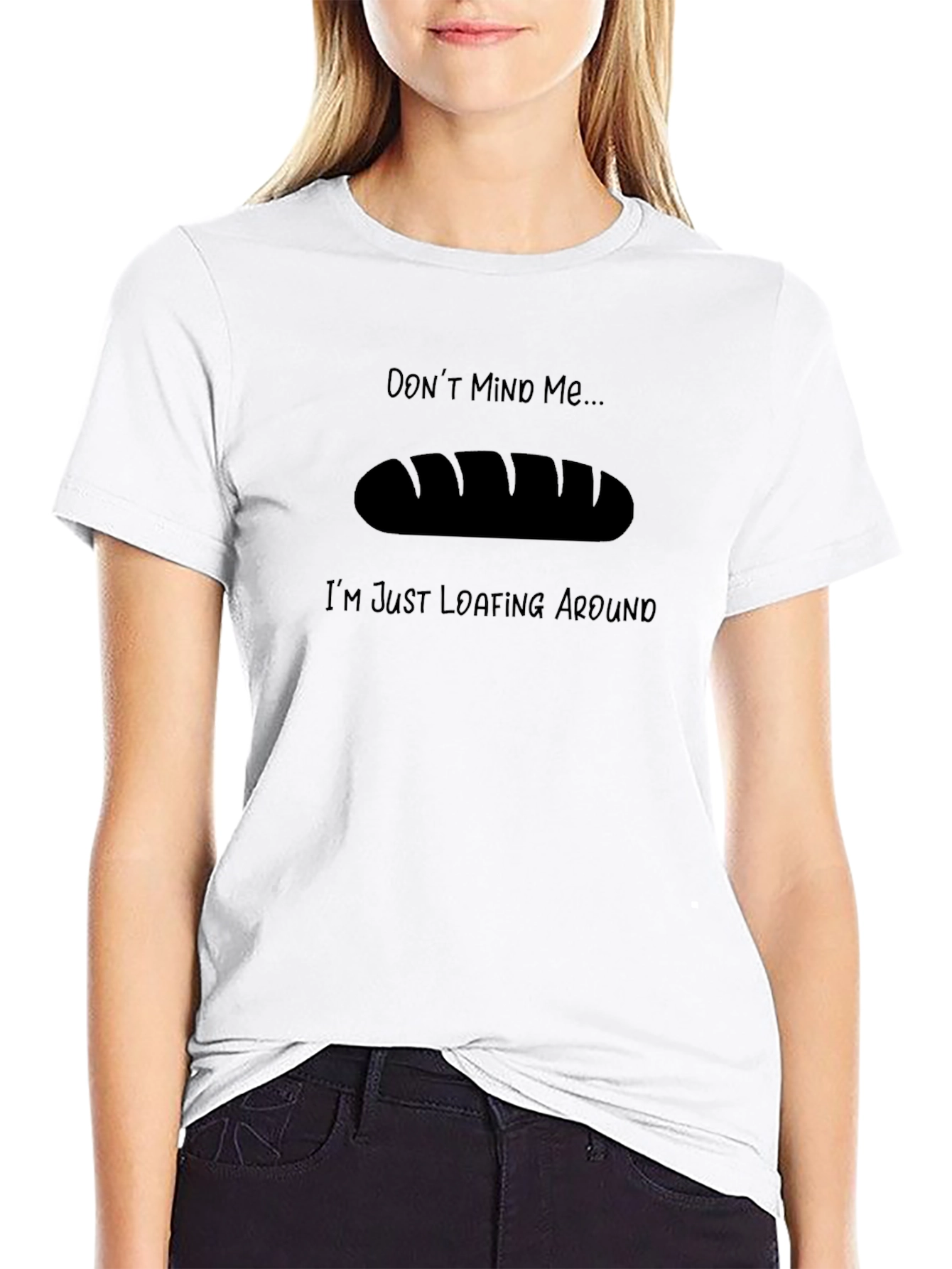 Camiseta Negra: Pan de Masa Madre - Loafing Around