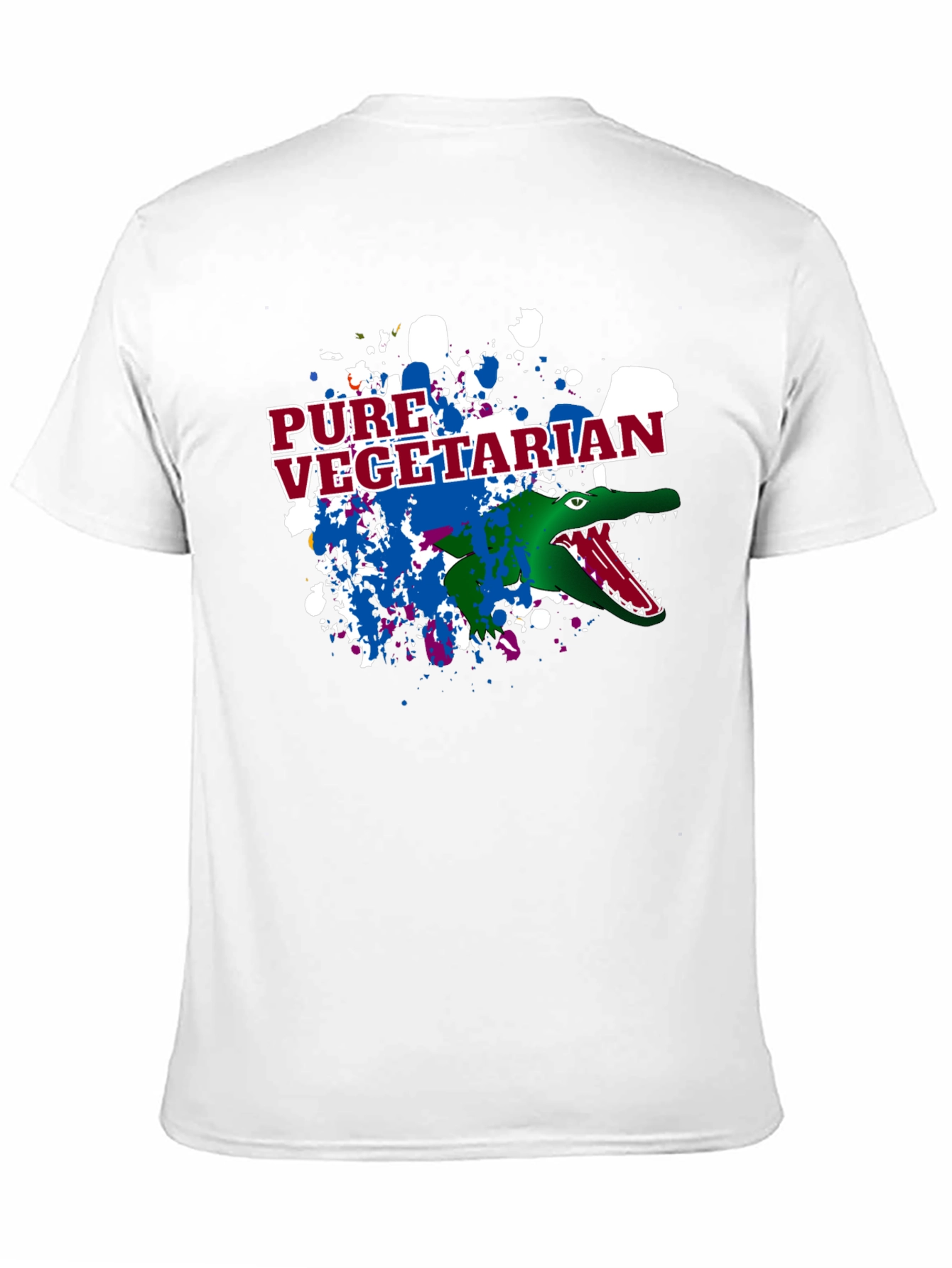 Camiseta Vegetariano Puro con Cocodrilo