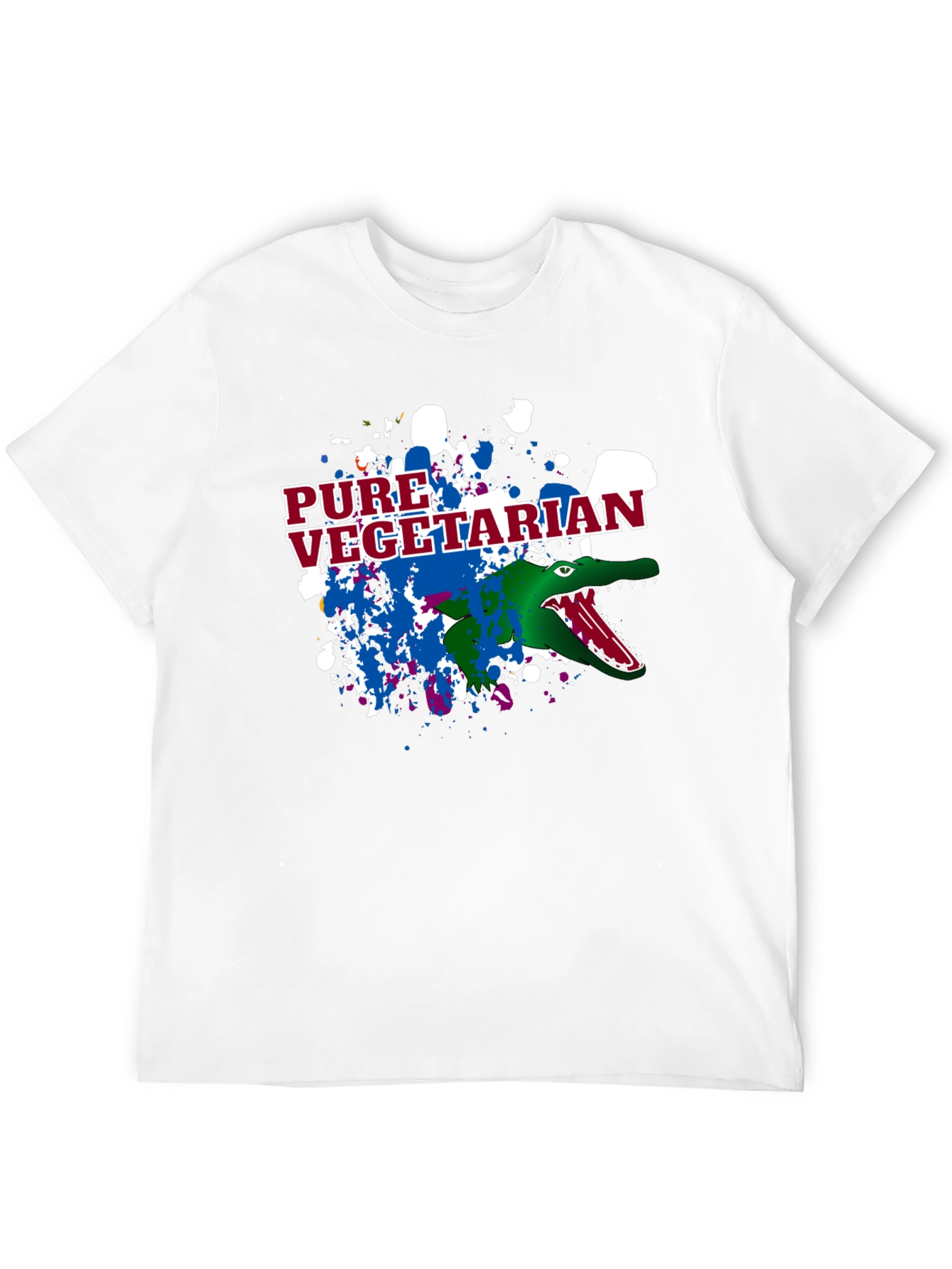 Camiseta Vegetariano Puro con Cocodrilo