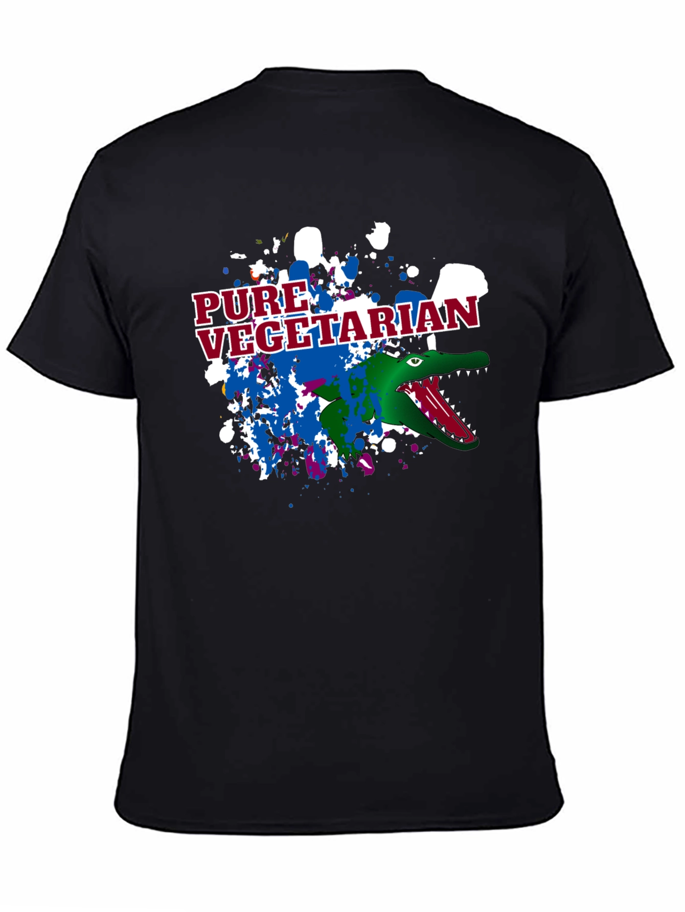 Camiseta Vegetariano Puro con Cocodrilo