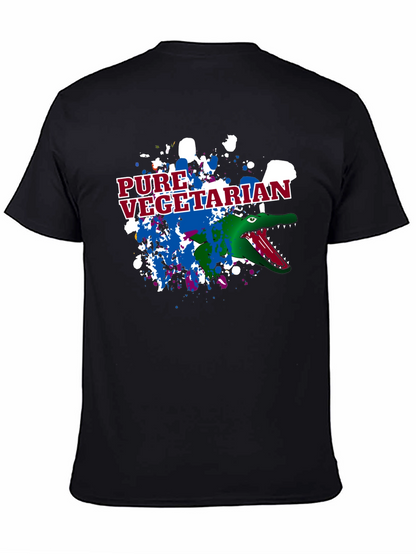 Camiseta Vegetariano Puro con Cocodrilo