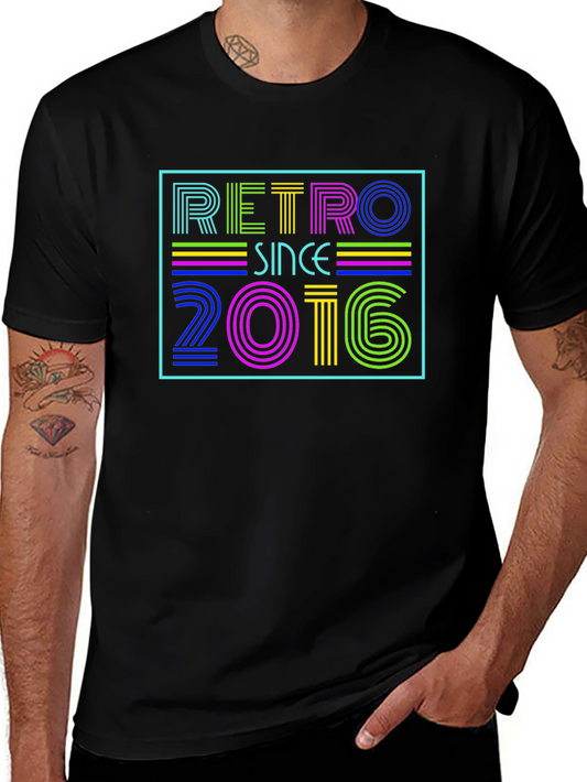 Camiseta Retro Desde 2016 - Diseño Colorido y Original