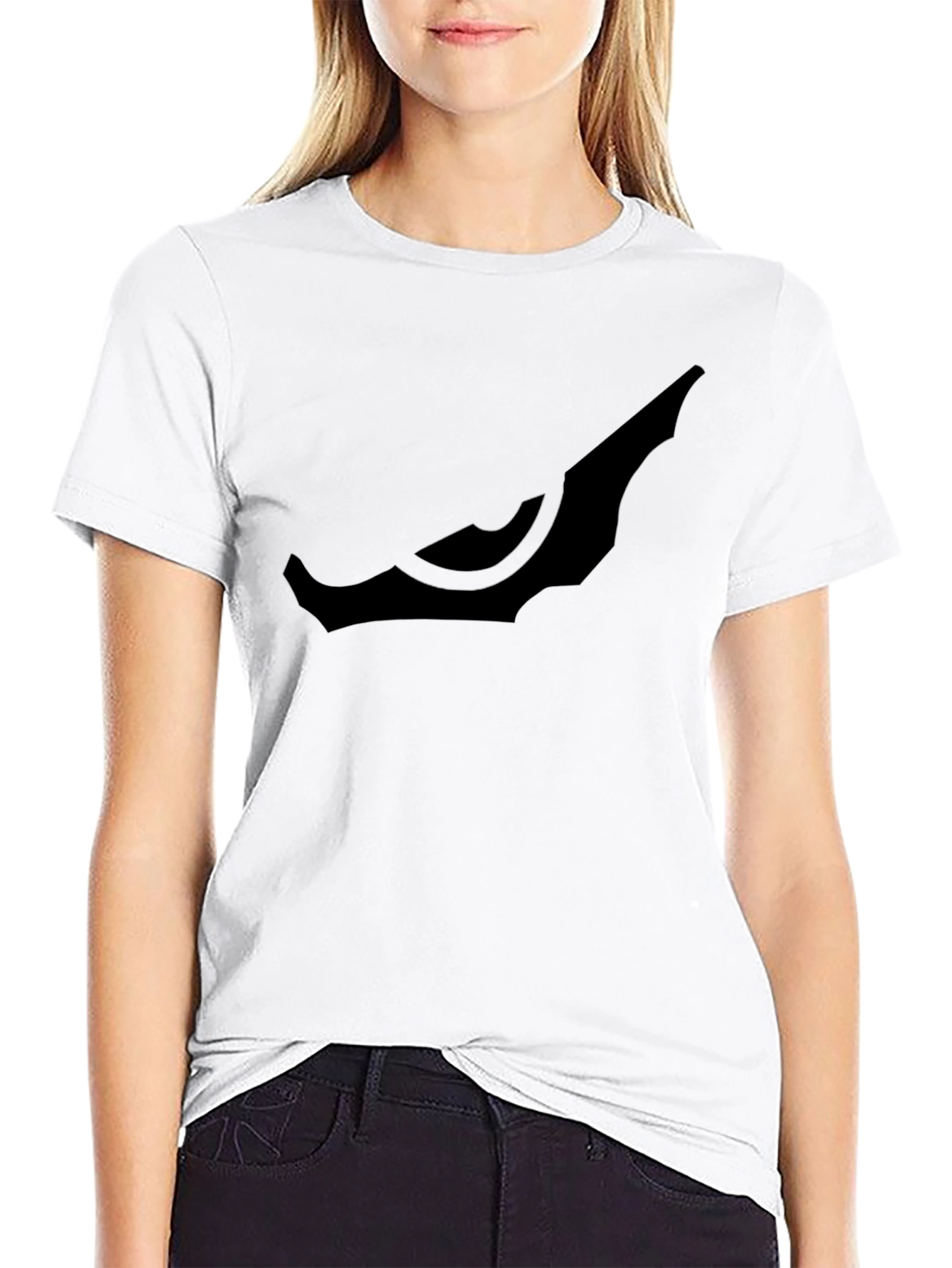 Camiseta Negra con Diseño Abstracto Único