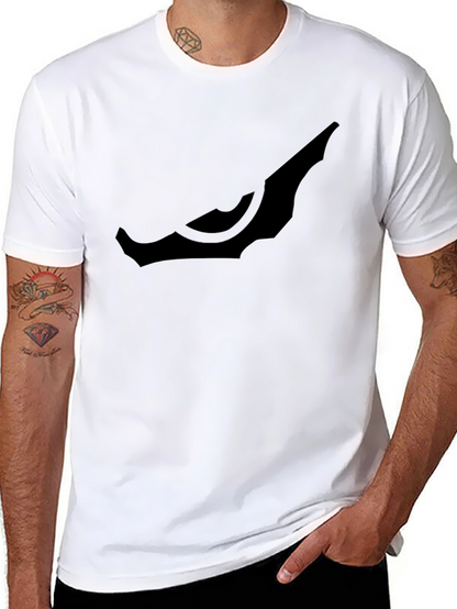 Camiseta Negra con Diseño Abstracto Único