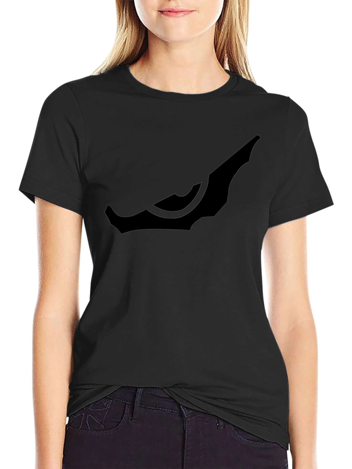 Camiseta Negra con Diseño Abstracto Único
