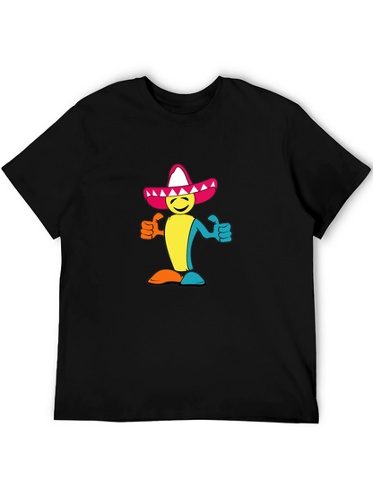Camiseta Negra con Diseño Mexicano Alegre