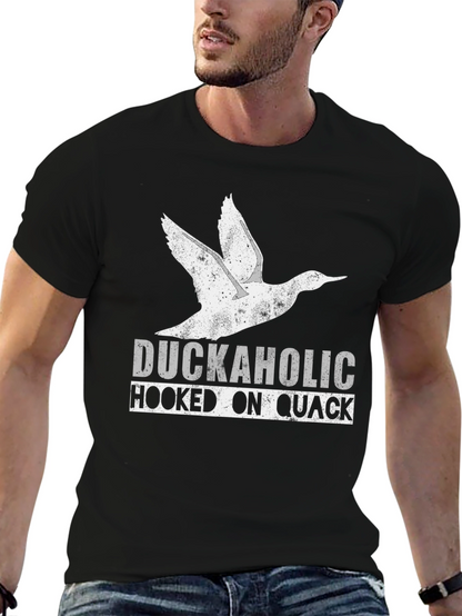 Camiseta Negra Duckaholic Hooked on Quack