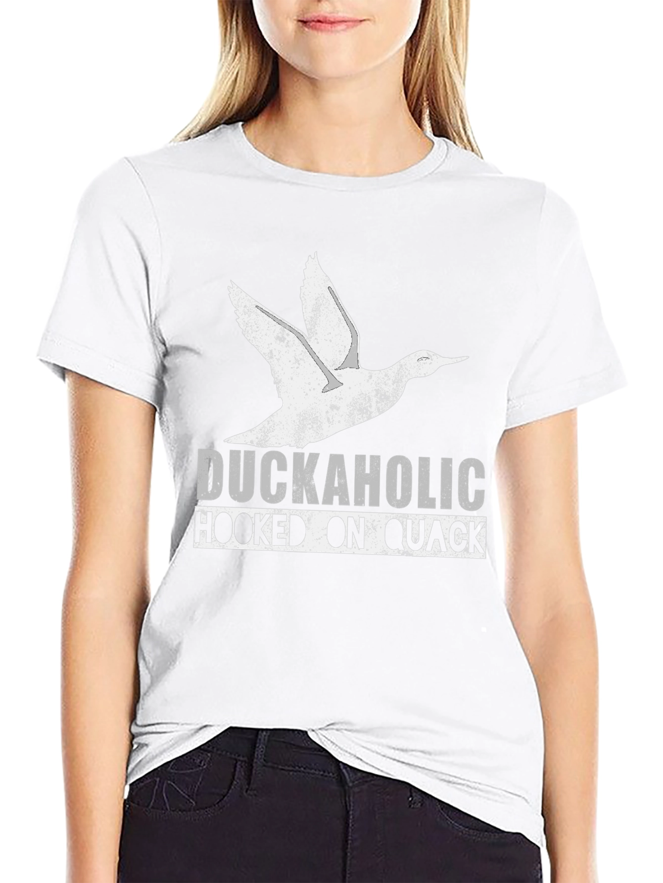 Camiseta Negra Duckaholic Hooked on Quack