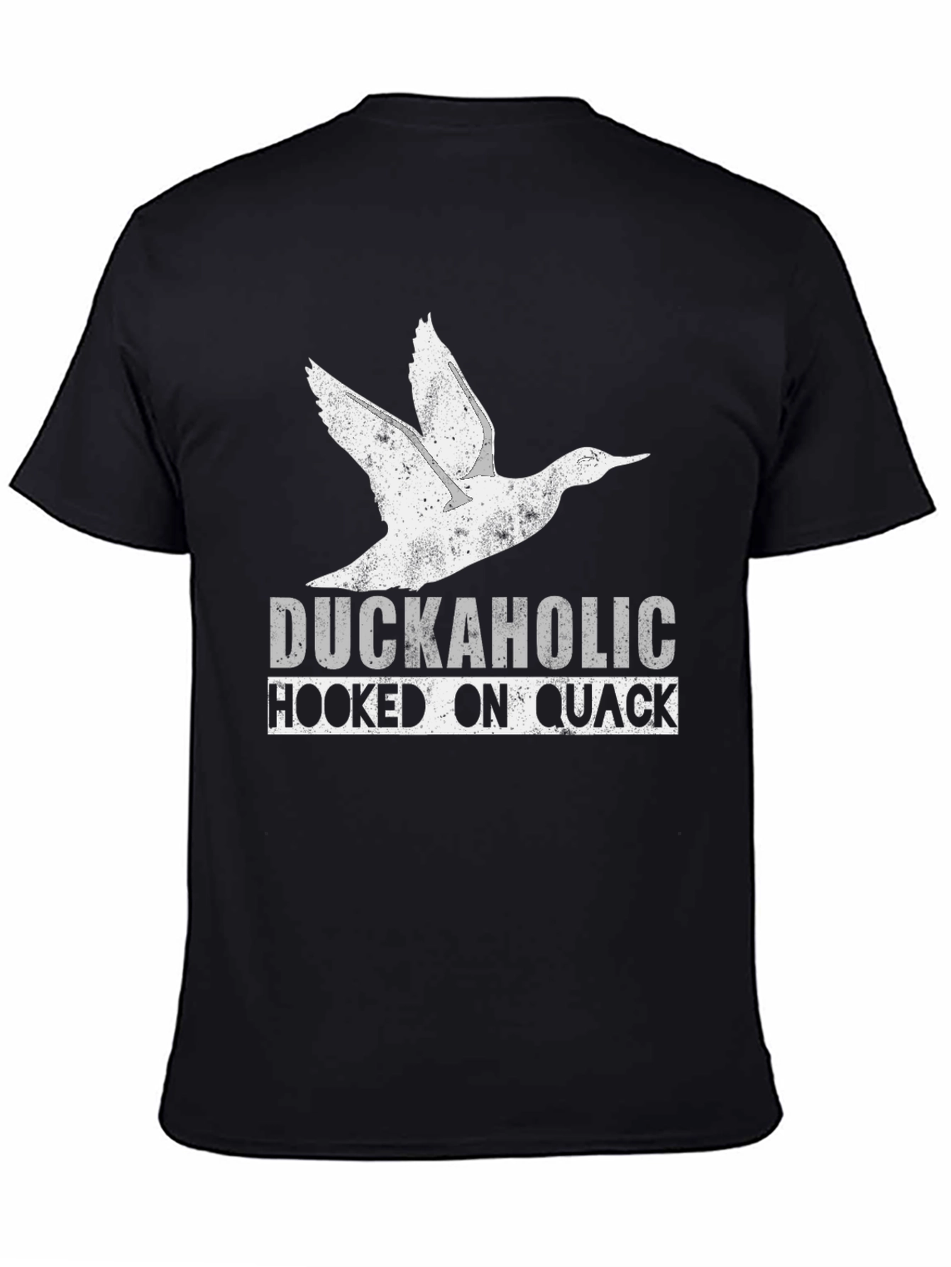 Camiseta Negra Duckaholic Hooked on Quack