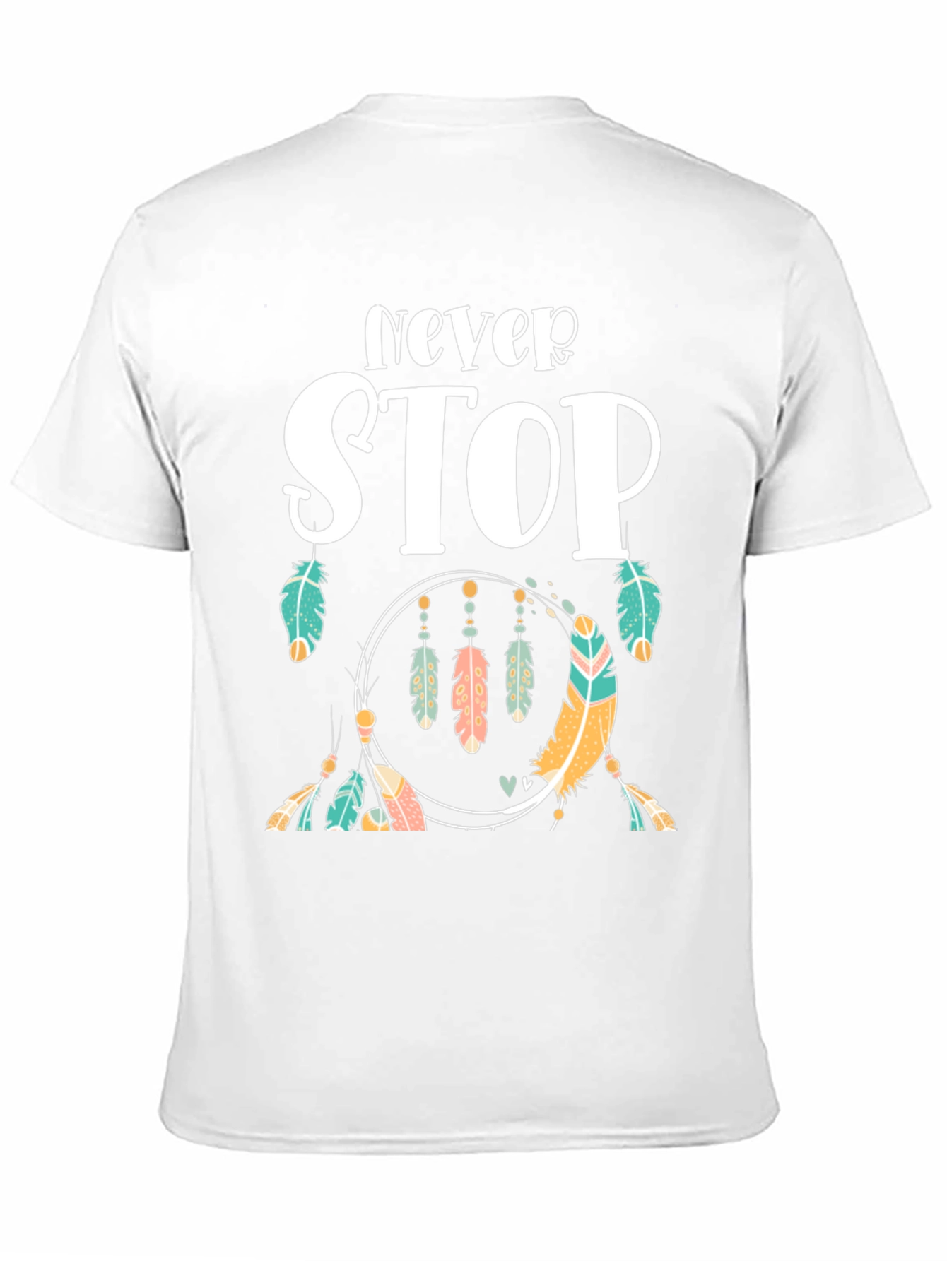 Camiseta Negra con Diseño Never Stop