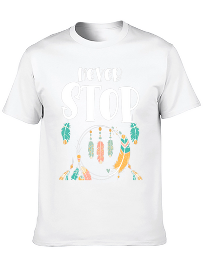 Camiseta Negra con Diseño Never Stop