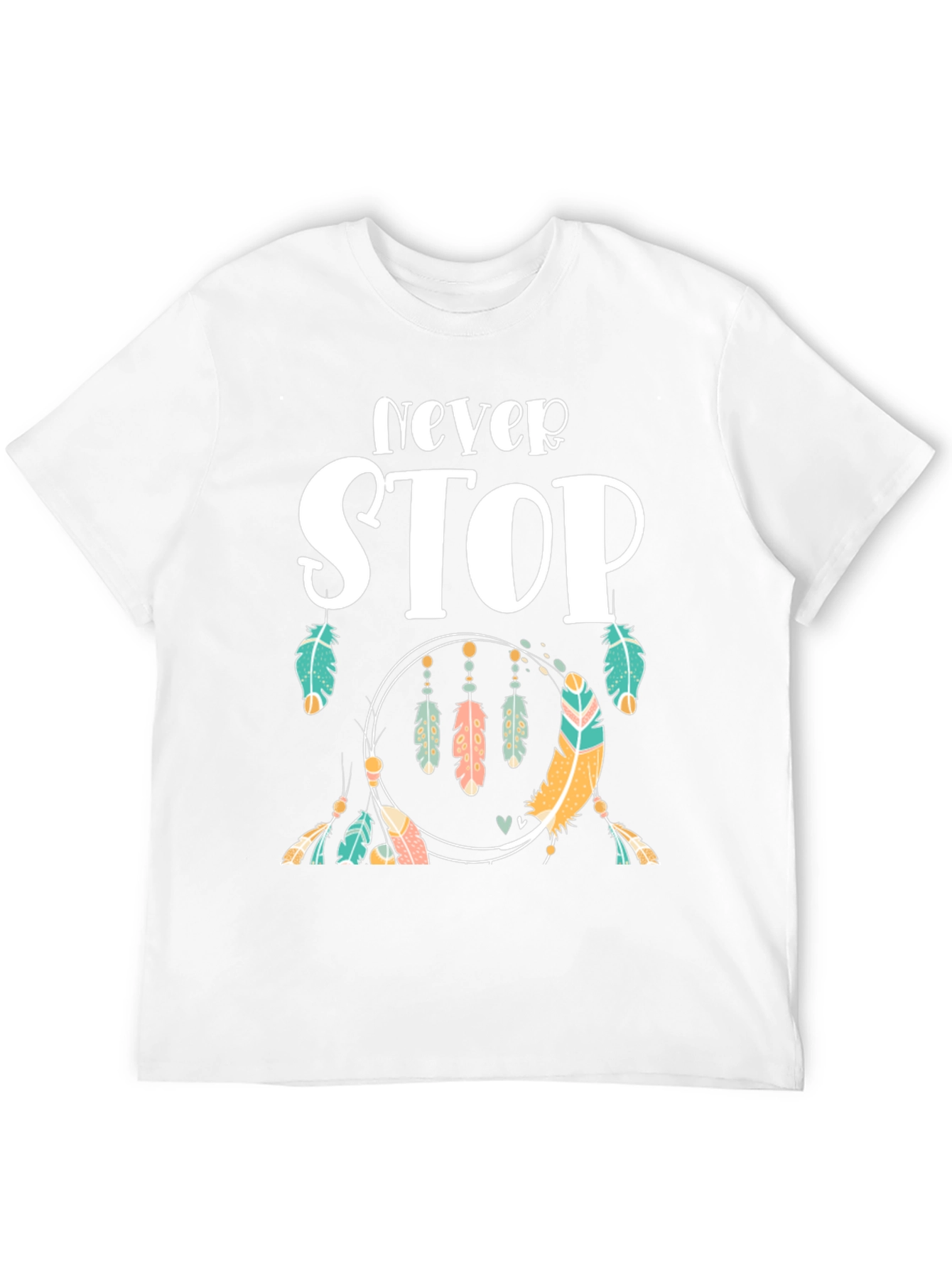 Camiseta Negra con Diseño Never Stop