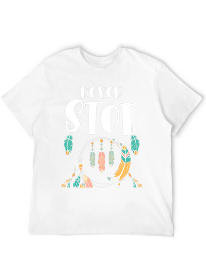 Camiseta Negra con Diseño Never Stop