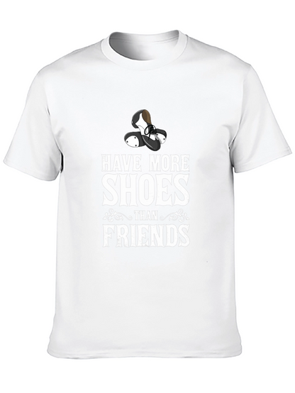 Camiseta Negra con Diseño Divertido de Zapatos