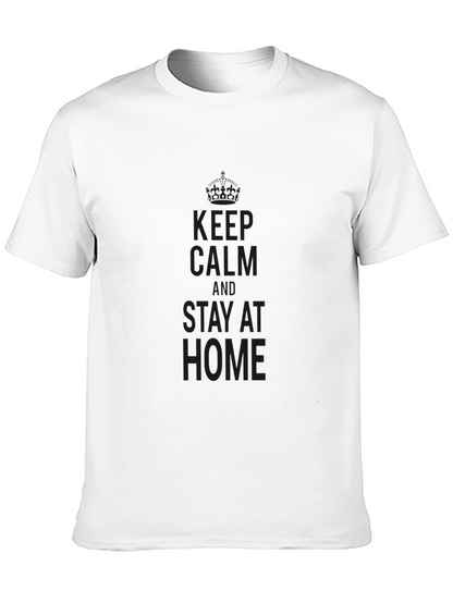 Camiseta Negra Keep Calm and Stay Home
